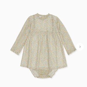 La Coqueta Rosaura Green Floral Diaper Set 3Y